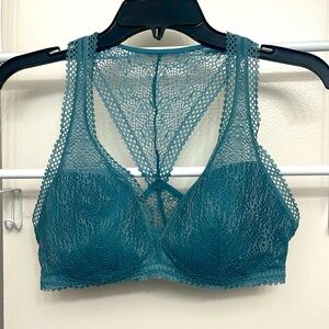 Victoria’s Secret mesh lightly lined bra, teal, size large